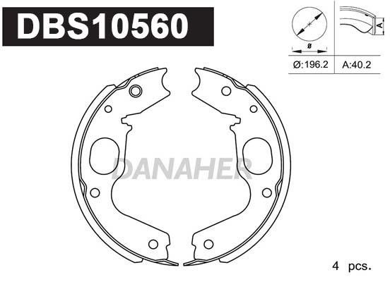 Danaher DBS10560 Parking brake shoes DBS10560