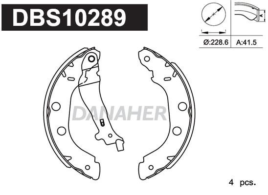 Danaher DBS10289 Brake shoe set DBS10289