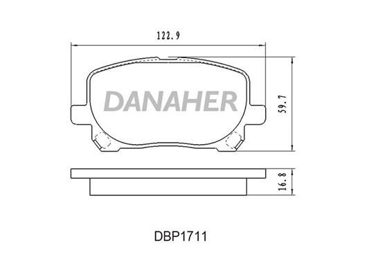 Danaher DBP1711 Brake Pad Set, disc brake DBP1711