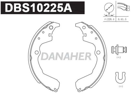 Danaher DBS10225A Brake shoe set DBS10225A