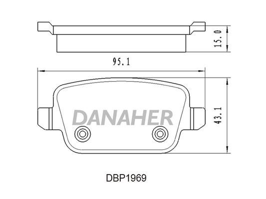 Danaher DBP1969 Brake Pad Set, disc brake DBP1969