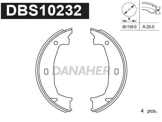 Danaher DBS10232 Parking brake shoes DBS10232