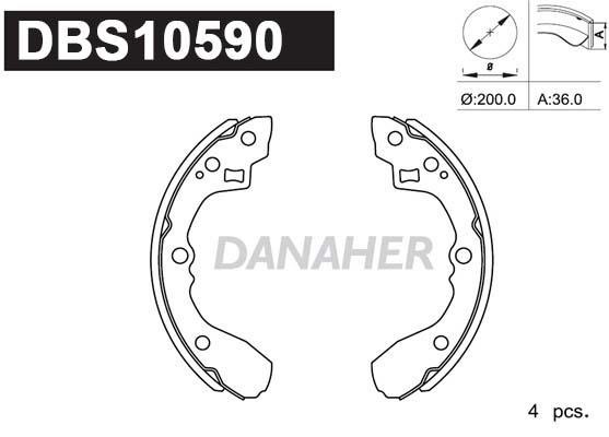 Danaher DBS10590 Brake shoe set DBS10590