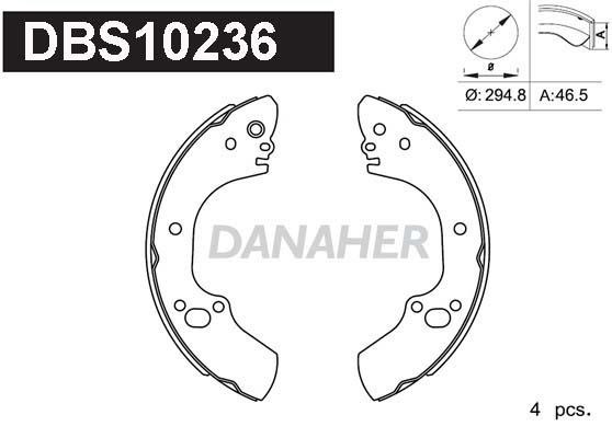 Danaher DBS10236 Brake shoe set DBS10236