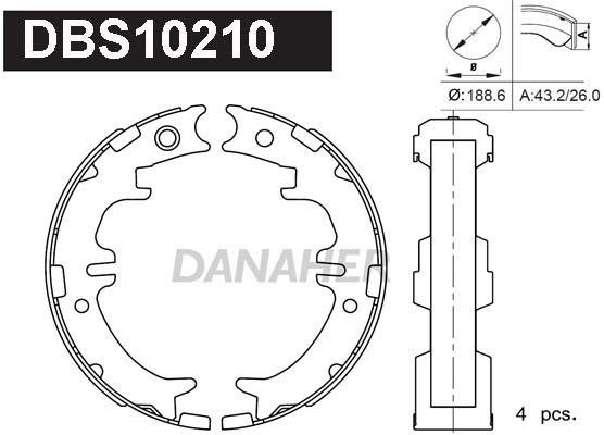 Danaher DBS10210 Parking brake shoes DBS10210