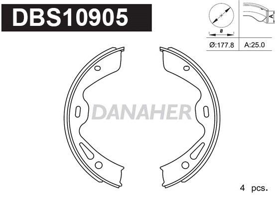 Danaher DBS10905 Parking brake shoes DBS10905