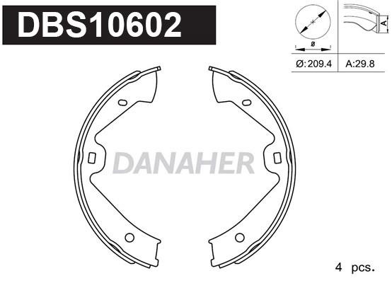 Danaher DBS10602 Parking brake shoes DBS10602