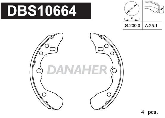 Danaher DBS10664 Brake shoe set DBS10664