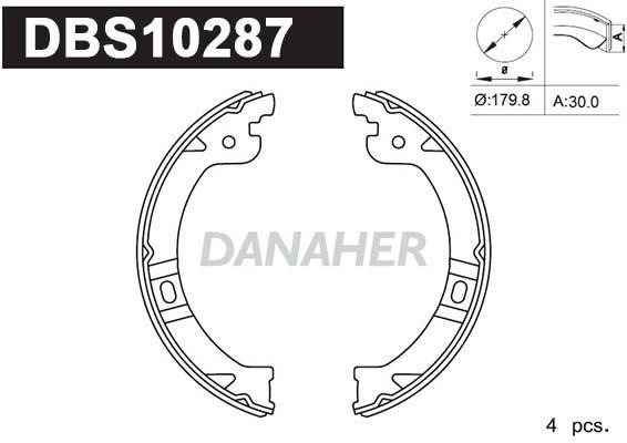Danaher DBS10287 Parking brake shoes DBS10287
