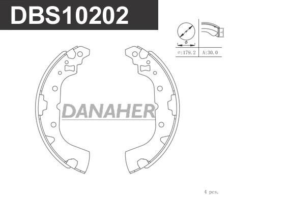 Danaher DBS10202 Brake shoe set DBS10202