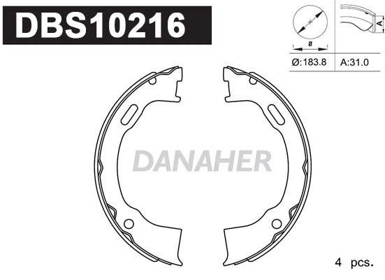 Danaher DBS10216 Parking brake shoes DBS10216