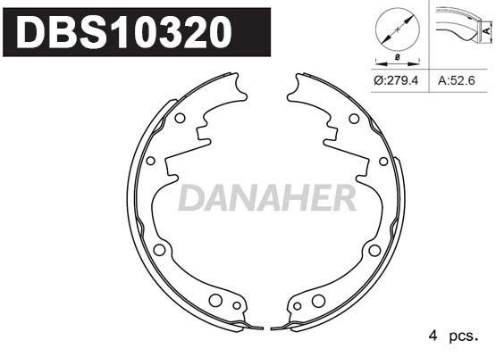 Danaher DBS10320 Brake shoe set DBS10320