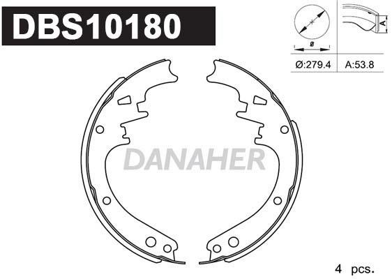 Danaher DBS10180 Brake shoe set DBS10180