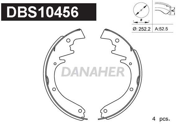 Danaher DBS10456 Brake shoe set DBS10456