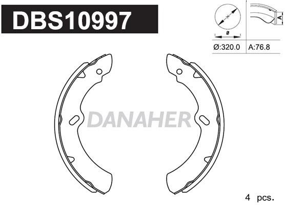Danaher DBS10997 Brake shoe set DBS10997