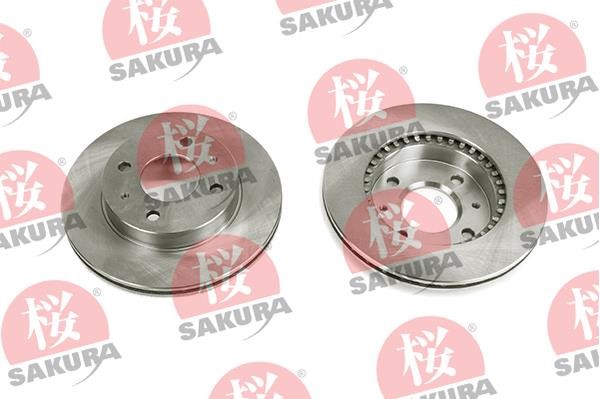 Sakura 604-10-4130 Front brake disc ventilated 604104130