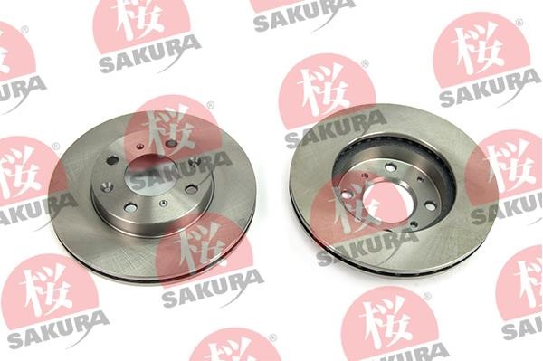 Sakura 604-40-6650 Front brake disc ventilated 604406650