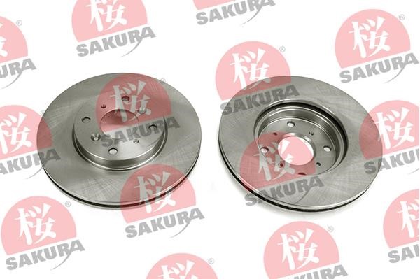Sakura 604-40-6627 Front brake disc ventilated 604406627