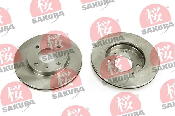 Sakura 604-05-4610 Front brake disc ventilated 604054610