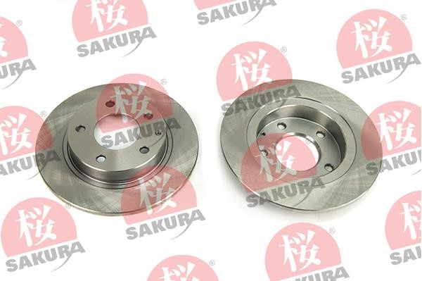 Sakura 605-30-3550 Rear brake disc, non-ventilated 605303550