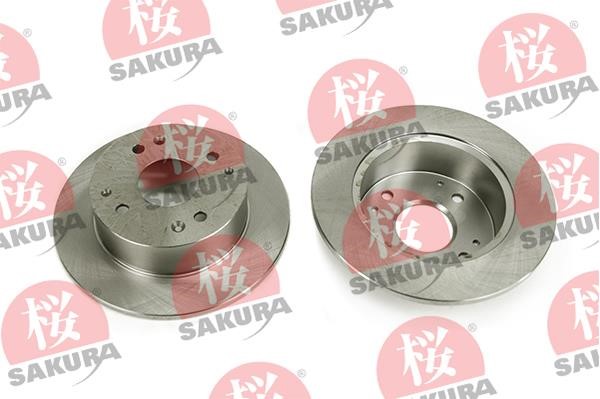 Sakura 605-40-6625 Rear brake disc, non-ventilated 605406625