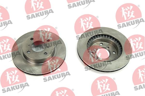 Sakura 604-80-7045 Front brake disc ventilated 604807045