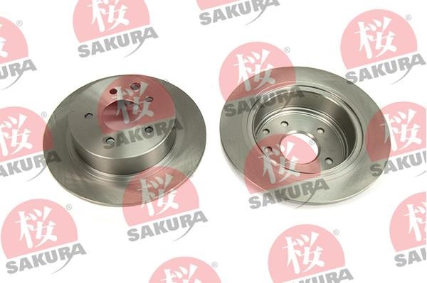 Sakura 605-10-4112 Rear brake disc, non-ventilated 605104112