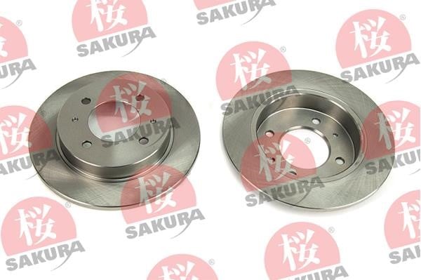 Sakura 605-05-4611 Rear brake disc, non-ventilated 605054611