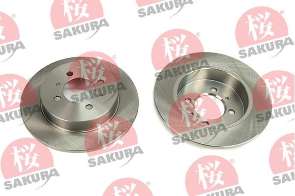 Sakura 605-10-4080 Rear brake disc, non-ventilated 605104080
