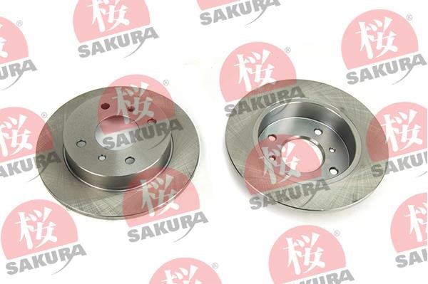 Sakura 605-10-4000 Rear brake disc, non-ventilated 605104000