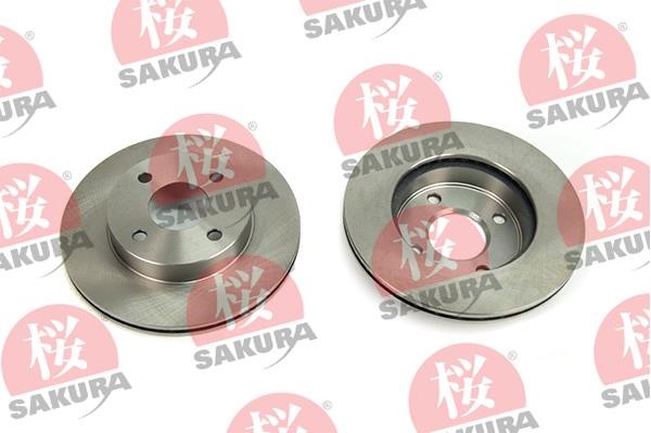 Sakura 604-10-4045 Front brake disc ventilated 604104045