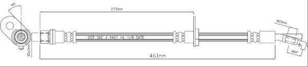 Motorquip VBJ278 Brake Hose VBJ278