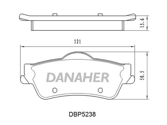 Danaher DBP5238 Front disc brake pads, set DBP5238