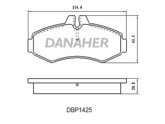 Danaher DBP1425 Brake Pad Set, disc brake DBP1425
