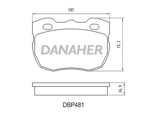 Danaher DBP481 Brake Pad Set, disc brake DBP481