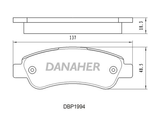 Danaher DBP1994 Brake Pad Set, disc brake DBP1994