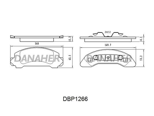 Danaher DBP1266 Brake Pad Set, disc brake DBP1266