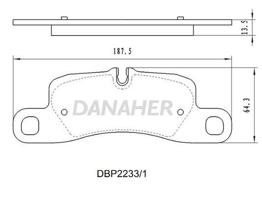 Danaher DBP2233/1 Brake Pad Set, disc brake DBP22331