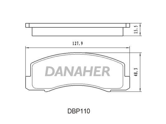 Danaher DBP110 Brake Pad Set, disc brake DBP110