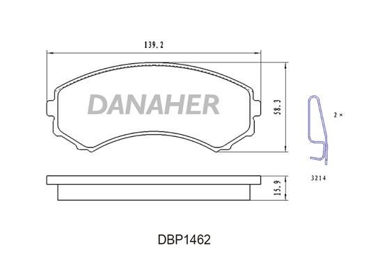 Danaher DBP1462 Brake Pad Set, disc brake DBP1462