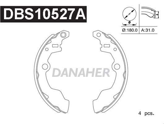 Danaher DBS10527A Brake shoe set DBS10527A