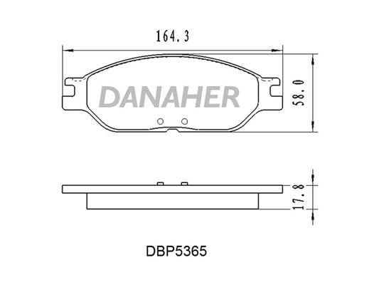 Danaher DBP5365 Brake Pad Set, disc brake DBP5365