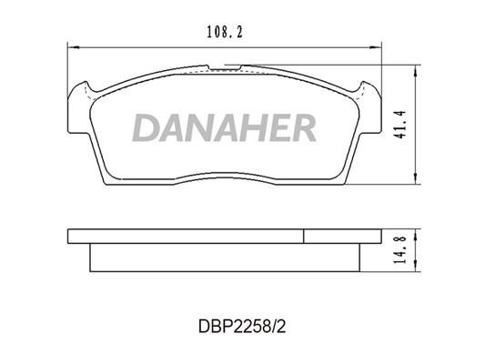 Danaher DBP2258/2 Brake Pad Set, disc brake DBP22582