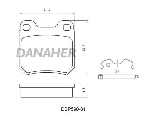 Danaher DBP590-01 Brake Pad Set, disc brake DBP59001