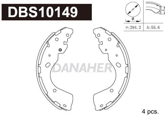 Danaher DBS10149 Brake shoe set DBS10149