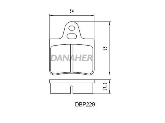 Danaher DBP229 Brake Pad Set, disc brake DBP229