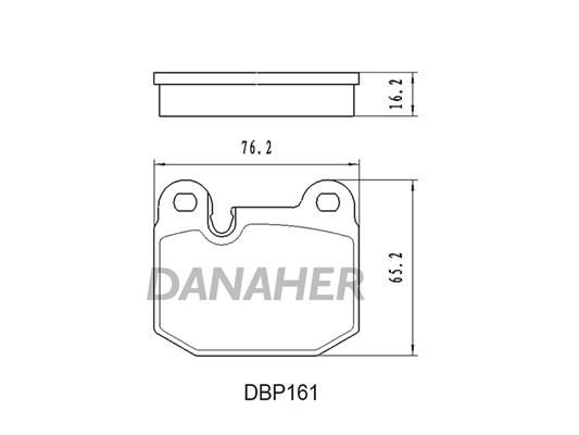 Danaher DBP161 Brake Pad Set, disc brake DBP161
