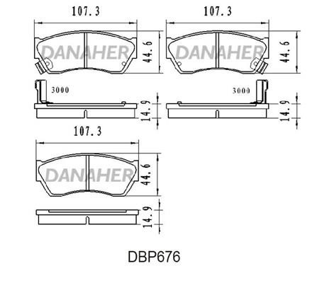 Danaher DBP676 Brake Pad Set, disc brake DBP676