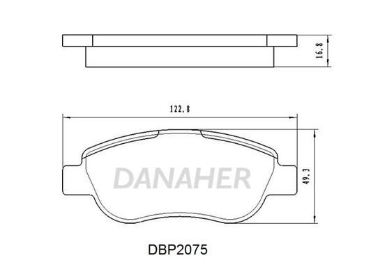 Danaher DBP2075 Brake Pad Set, disc brake DBP2075