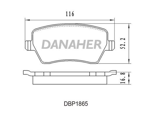 Danaher DBP1865 Brake Pad Set, disc brake DBP1865
